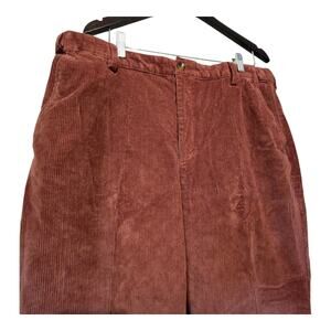 LL Bean Comfort Waist Straight Corduroy Pants Mens 38wx31L Brown Preppy 502864